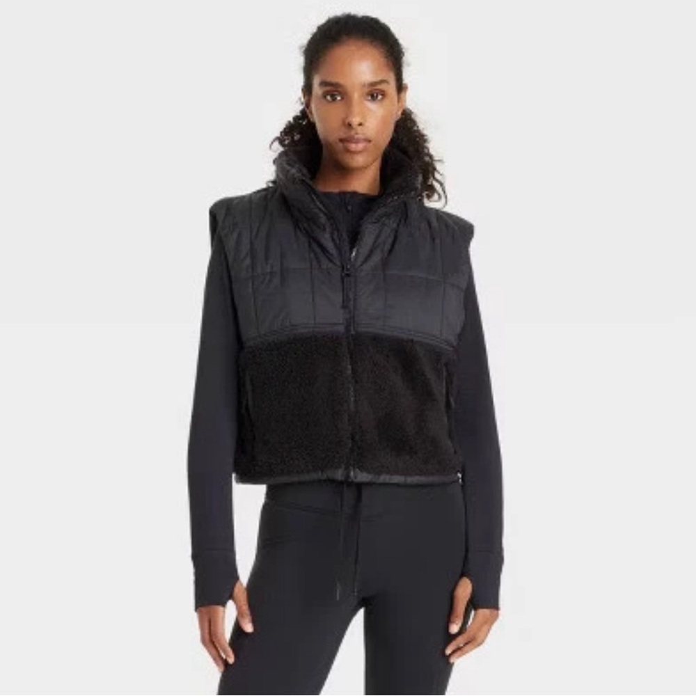 Women's High Pile and Quilted Vest - JoyLab Size XL